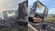 El incendio de un camión en la Ruta 7 causó alarma y estiman que se quemaron 83 motos 0Km