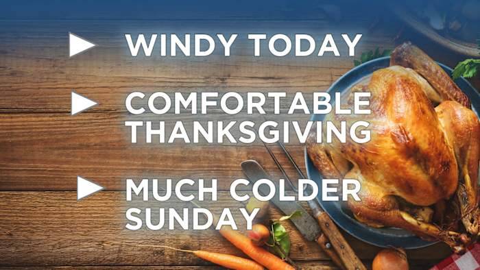 Windy & cooler today, stronger cold front this weekend