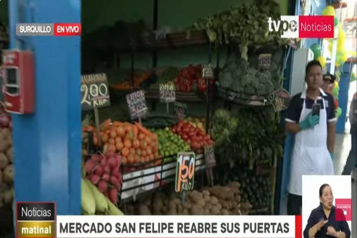 Surquillo: mercado San Felipe reabre sus puertas tras un año y medio de cierre