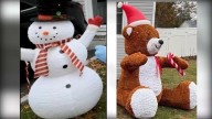 Police looking for thieves caught on camera taking family's inflatable holiday decorations multiple times