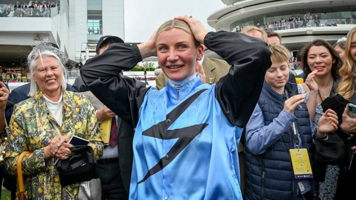 Melbourne Cup 2025: A week ago, Jamie Melham was on top of the world after her record-breaking ride on Half Yours. Now she’s been banned for a month