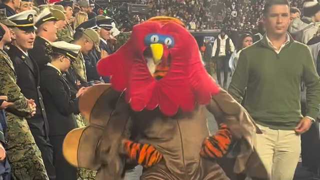 WATCH: Aubie the Tiger dances as a turkey at the Iron Bowl