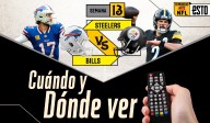 Buffalo Bills vs Pittsburgh Steelers ¿Dónde ver y a qué hora es el juego de la semana 13 de la NFL?