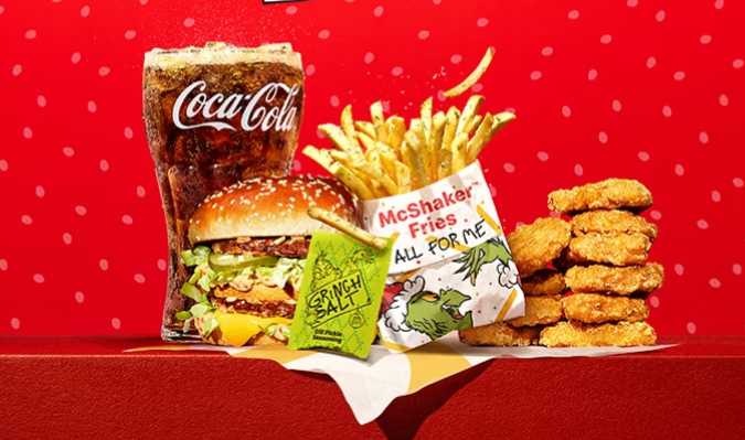 The Grinch Invades McDonald’s: Holiday Meal with Dill Pickle Fries and...