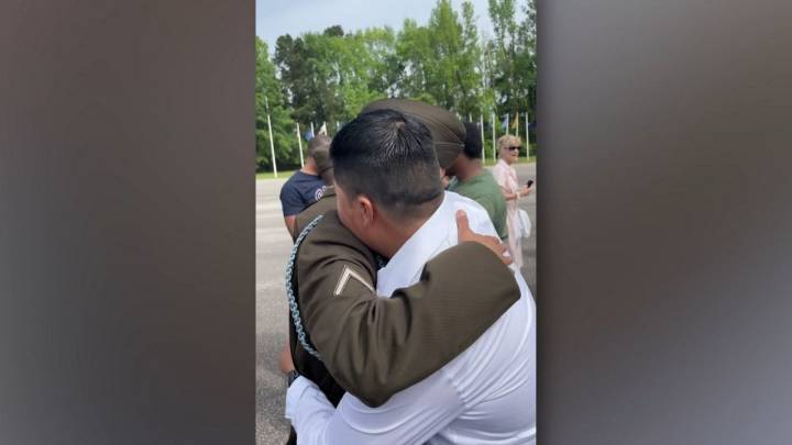 National Guard member speaks after ICE detains stepfather