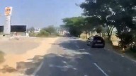 On Camera: Biker Sent Flying Into Air After Being Hit By Speeding Car Coming From Opposite Lane In Telangana's  Siddipet