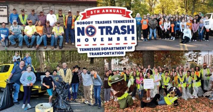 TDOT’s 5th Annual No Trash November Aims to Remove 75,000 Pounds of Litter from Tennessee Roadways and Waterways