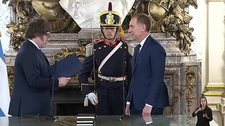 VIDEO: Diego Santilli asume como nuevo ministro del Interior del Gobierno de Javier Milei