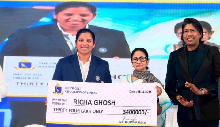 Stadium named after cricketer Richa Ghosh to come up in north Bengal’s Siliguri: Mamata Banerjee
