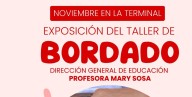 Muestra de taller de bordado en la Terminal de Ómnibus