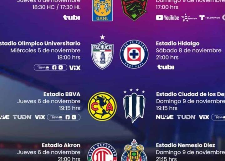 Conocen Rayadas y Tigres horarios de la Liguilla