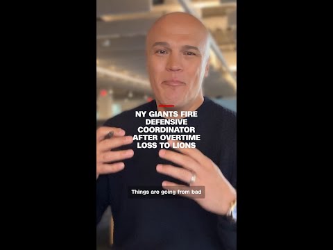 NY Giants fire defensive coordinator after overtime loss to Lions