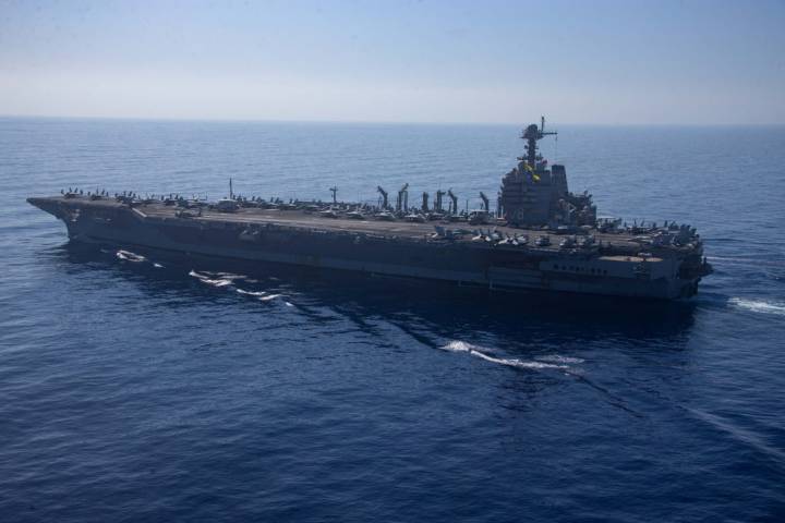 U.S. aircraft carrier arrives in the Caribbean in major buildup near Venezuela