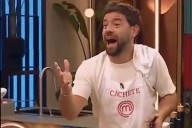 Fuego. El peligroso accidente de Cachete Sierra en MasterChef y el desopilante comentario de Evangelina Anderson