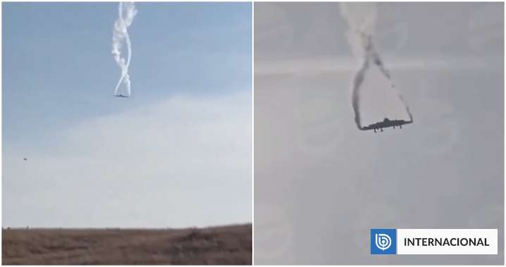 Avión se habría partido en el aire: el momento en que el C-130 Hércules turco se estrelló en Georgia