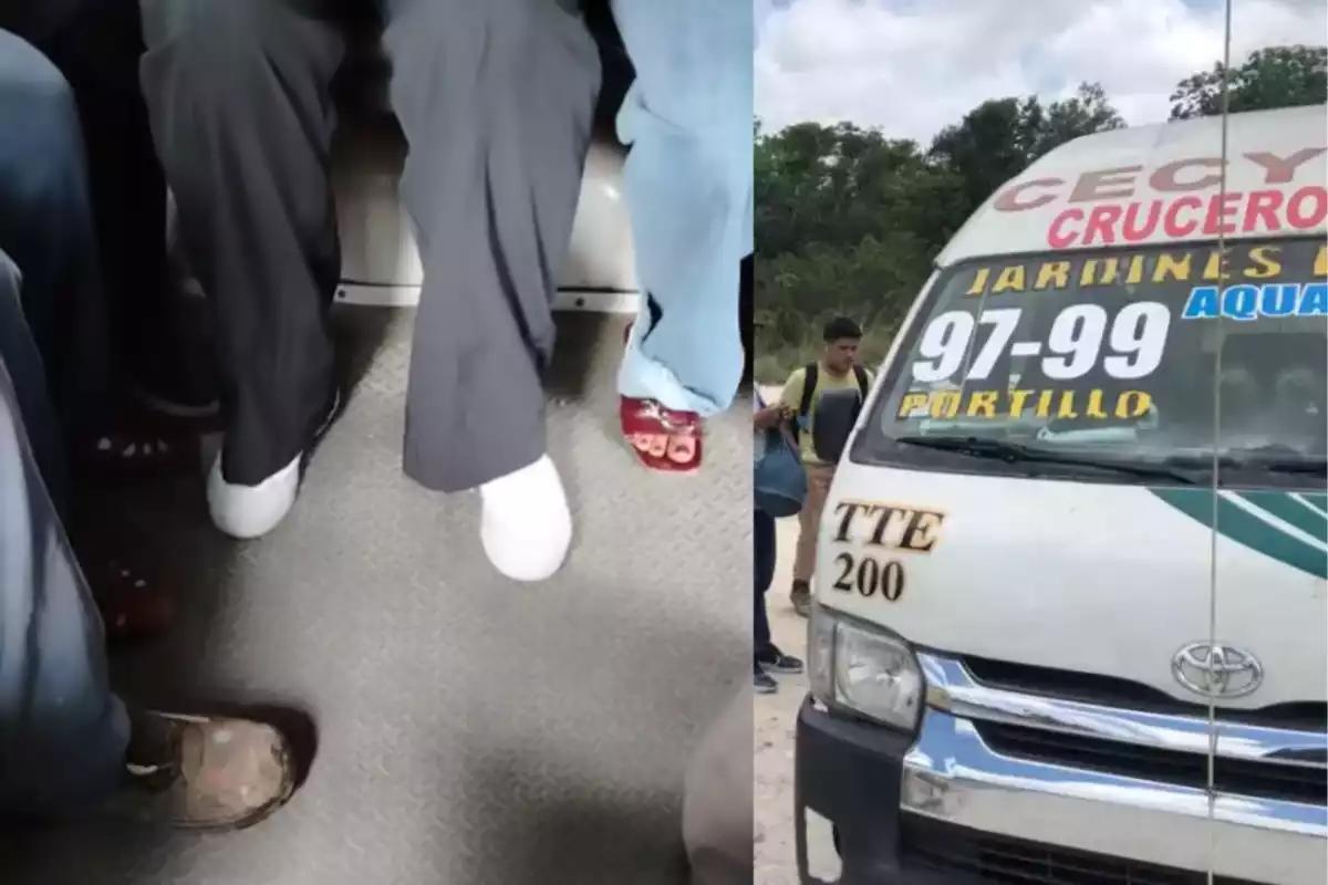 Chofer de combi en Cancún sorprende a pasajeros por reproducir audiolibro en lugar de música fuerte: VIDEO