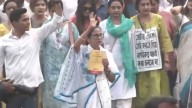 Mamata leads protest march against ‘Bangla