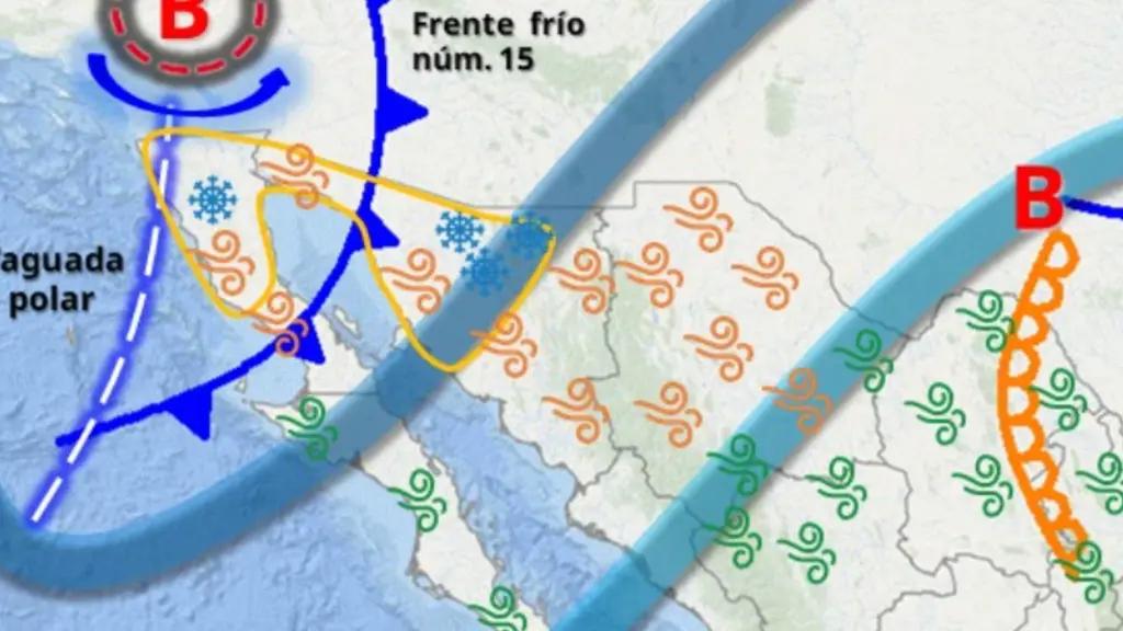 Ingreso de Frente Frío 15 a Sonora: Pronostican Caída de Nieve y Aguanieve en el Estado