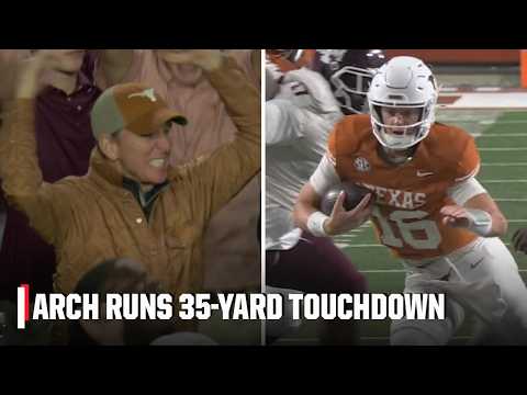 Arch Manning BREAKS AWAY for 35-yard rushing TD vs. Texas A&M 💨