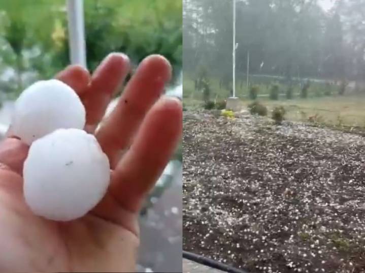 VIDEOS. Tormentas eléctricas en La Araucanía dejan granizos del tamaño de pelotas de ping pong