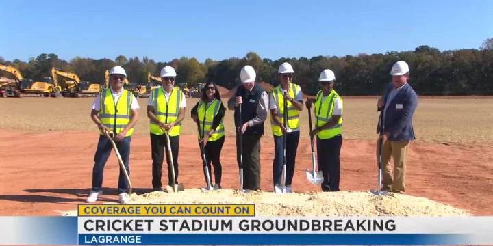 Cricket Stadium groundbreaking ceremony in LaGrange