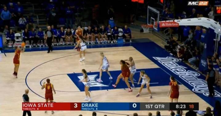 #12 Iowa State Women roll by Drake 87