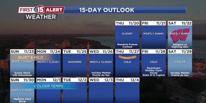 November 19: 15 Day Outlook