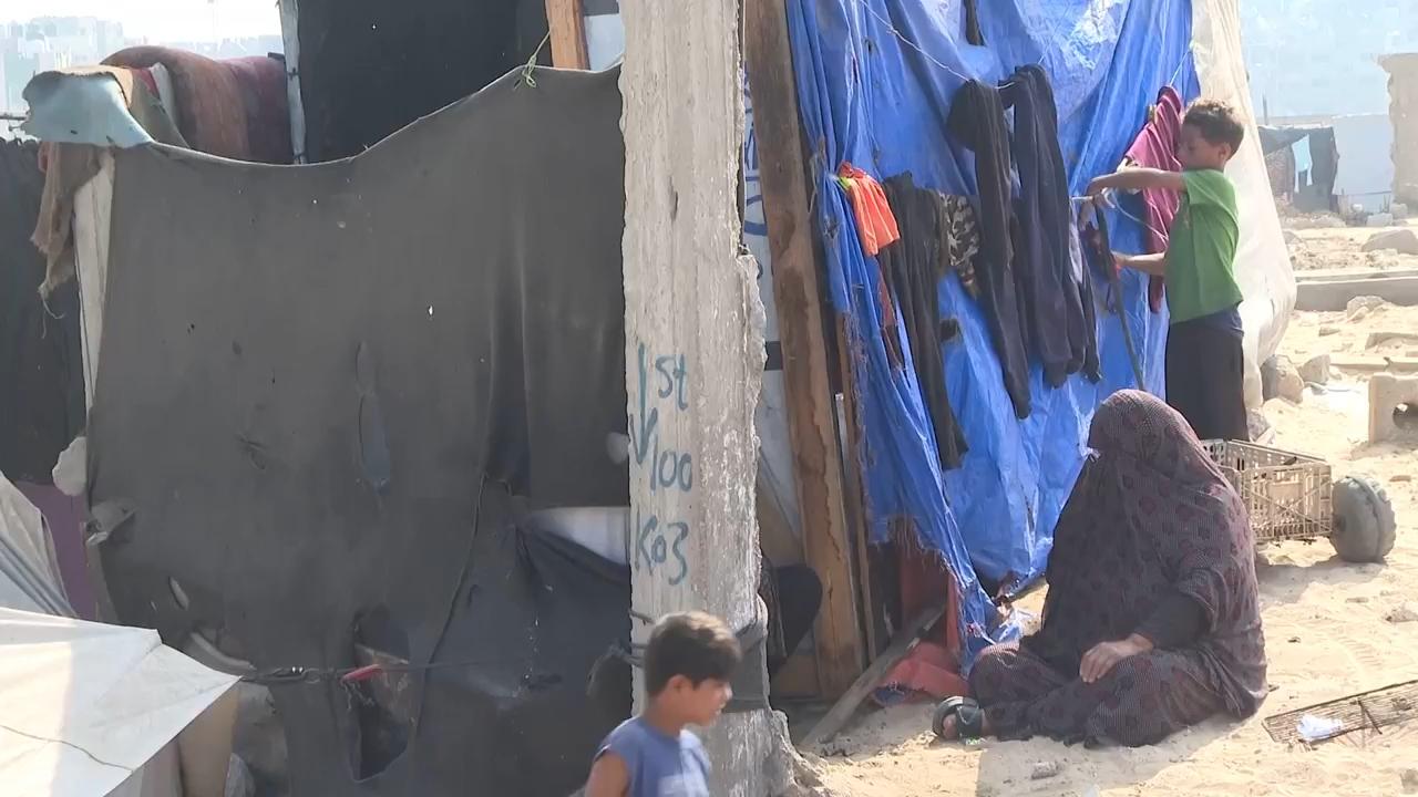 Displaced Palestinian families shelter in cemetery amid dire living conditions in Gaza