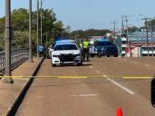 Poplar closed at Scott Street due to accident