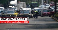 Hoy No Circula jueves 27 de noviembre 2025: autos y placas que descansan en CDMX y Edomex