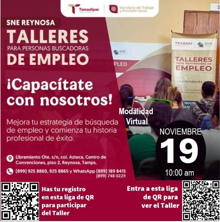 Taller Virtual para Personas Buscadoras de Empleo