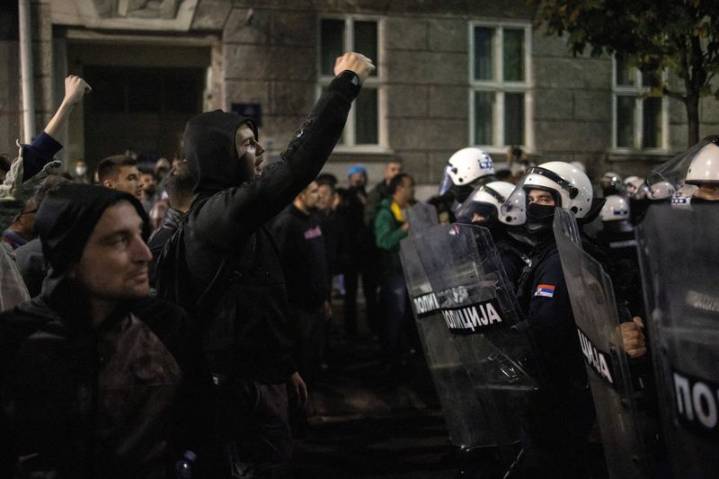 Serbian police detain 37 after anti
