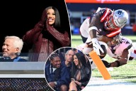 Cardi B cheers on boyfriend Stefon Diggs with Patriots' Robert Kraft