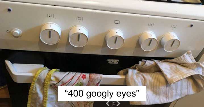 Girlfriend Orders 1K Googly Eyes, Spends 2 Hours Sticking Half Of Them On Everything In Her Boyfriend’s Apartment