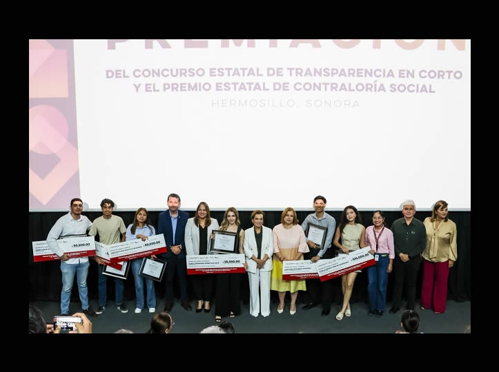 Entregan premios a los ganadores de los concursos “Transparencia en Corto” y “Premio de Contraloría Social” 2025