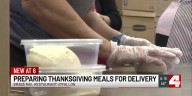 Volunteers at Brass Rails Restaurant help prep Thanksgiving meals for those in need