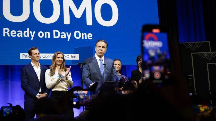 Andrew Cuomo Dissuades His Watch Party from Chanting "Lock Him Up!" About Zohran Mamdani