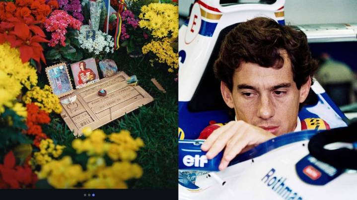El emotivo momento del piloto de Fórmula 1 que vistió la tumba de Ayrton Senna antel del GP de Brasil