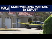 Florida man armed with knife shot by deputy