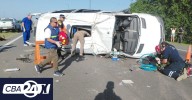 Choque por alcance y vuelco en la autopista Córdoba