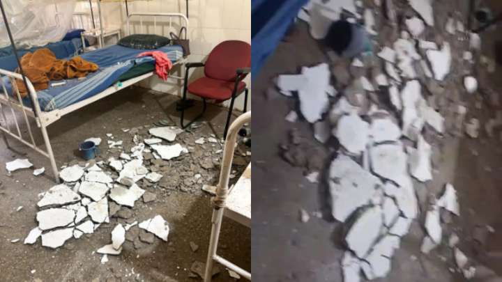 Part of ceiling comes off in Hiriyur hospital, woman sustains injuries