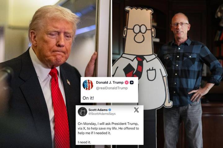 Trump says he will help 'Dilbert' creator Scott Adams obtain cancer treatment