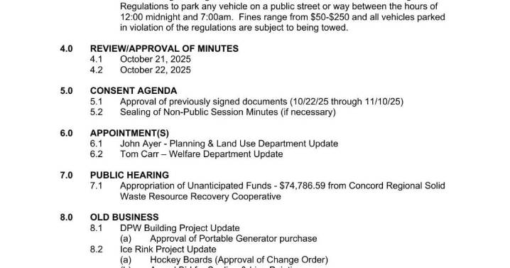 Gilford Selectboard to review draft Town Meeting Warrant Wednesday