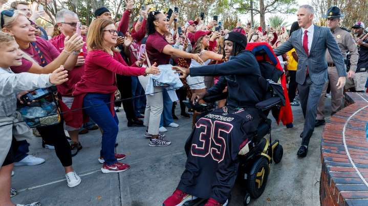 Father says Ethan Pritchard determined to walk, play football at Florida St.