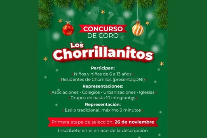 Municipalidad de Chorrillos convoca concurso de coros navideños ‘Los Chorrillanitos’