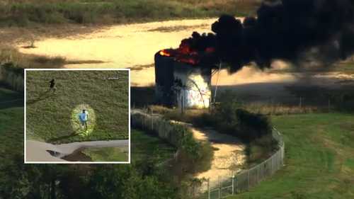 Fire marshal's office says they want to talk to 2 juveniles seen running in area of tank farm fire