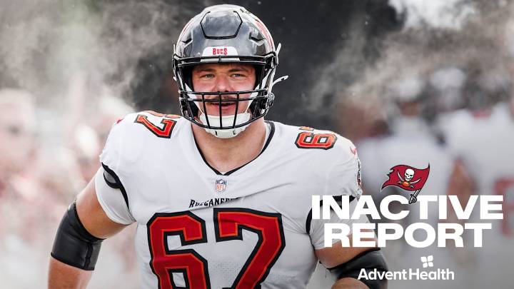 Patriots-Bucs Inactives | Luke Goedeke Set to Return to Action