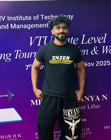 SJEC team secured II runner up in VTU State Level Powerlifting Championship