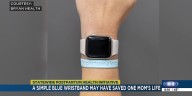 A simple blue wristband serving as a reminder of postpartum warning signs may have saved one mom’s life