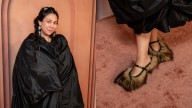 Simone Rocha Slips On Her Unconventional Faux Fur Mules in Doha